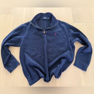 Polo Ralph Lauren Navy quarter zip cotton sweater